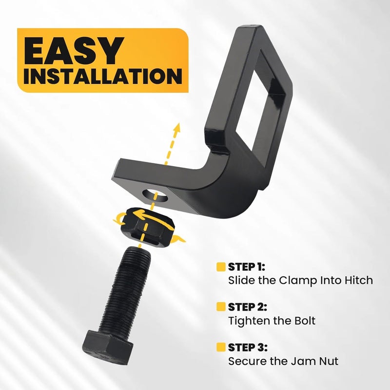 joytrace 2 inch Hitch Clamp, Anti Rattle Device for Trailer Hitch, Heavy Duty Hitch Tightener Stabilizer - Image 4